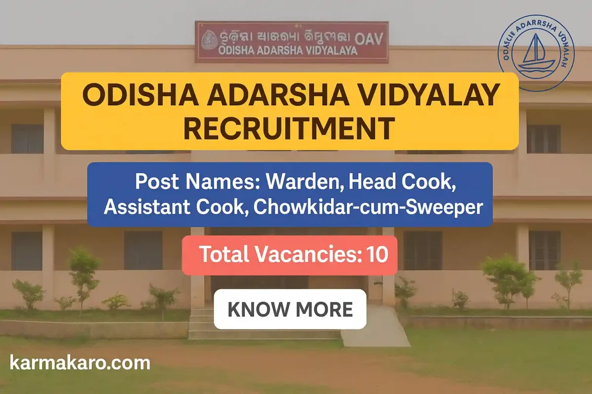 OAV Recruitment 2025 - Apply for Warden, Head Cook and More Vacancies