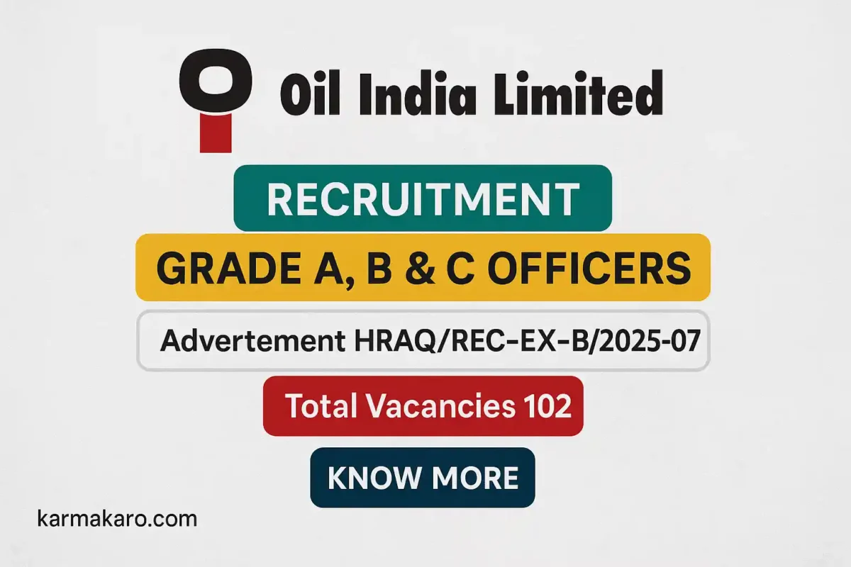 Oil India Limited Recruitment 2025 - Apply Online for 102 Executive Vacancies