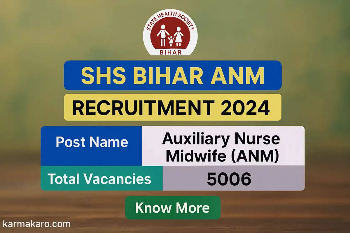 SHS Bihar ANM Recruitment 2025 – 5006 Vacancies, Apply Online