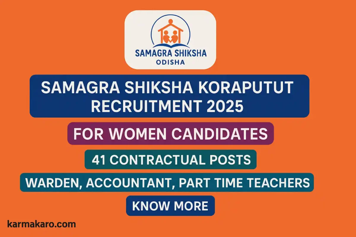 Samagra Shiksha Koraput Recruitment 2025 – 41 Posts for Warden, Accountant & Teachers