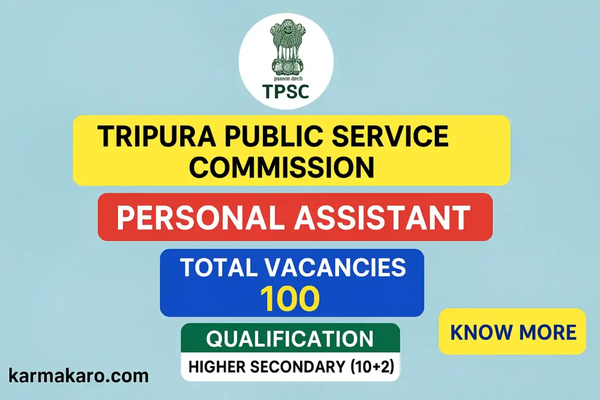 Tripura PSC Personal Assistant Recruitment 2025