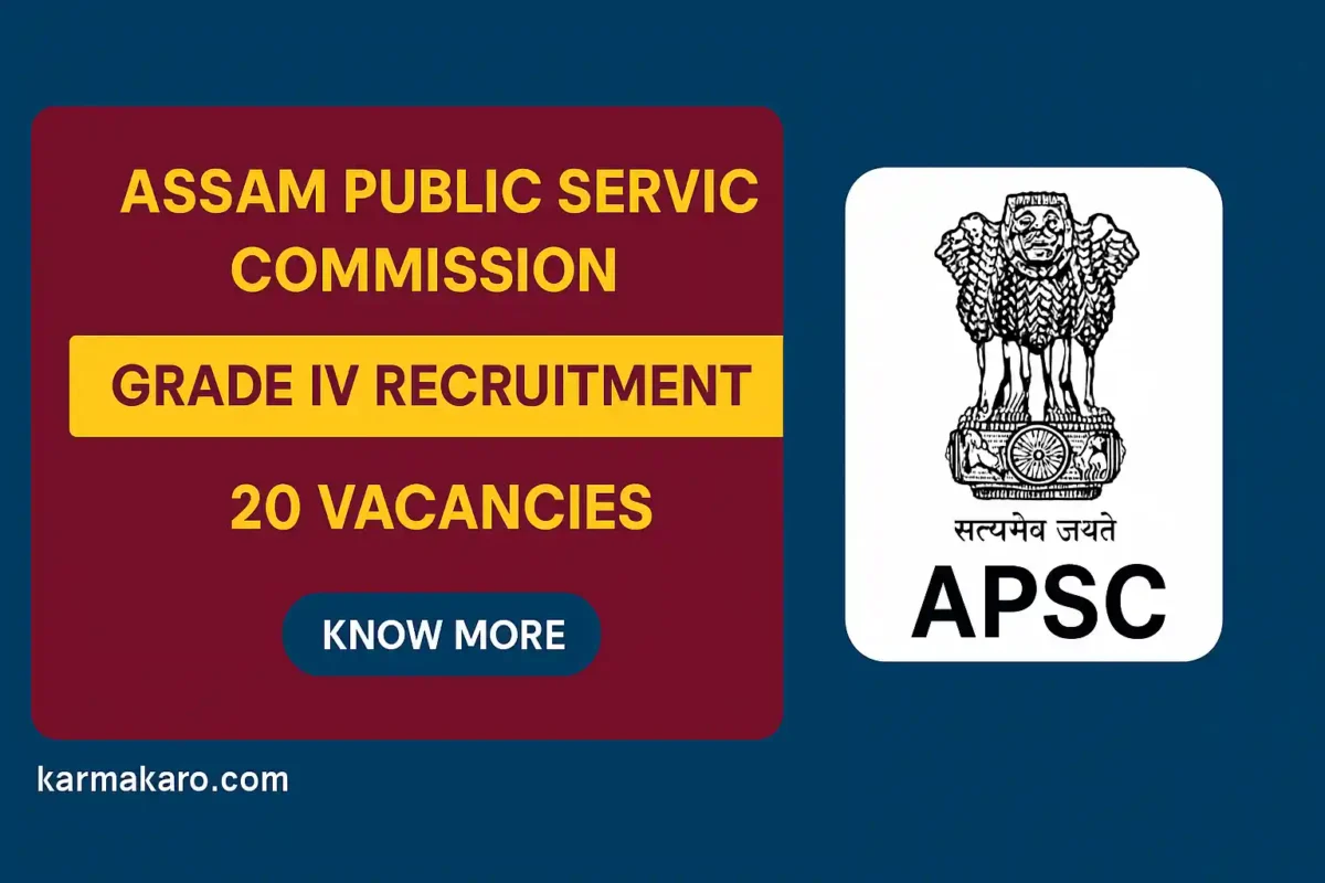 Assam PSC Grade IV Recruitment 2025 Apply Online for 20 Vacancies