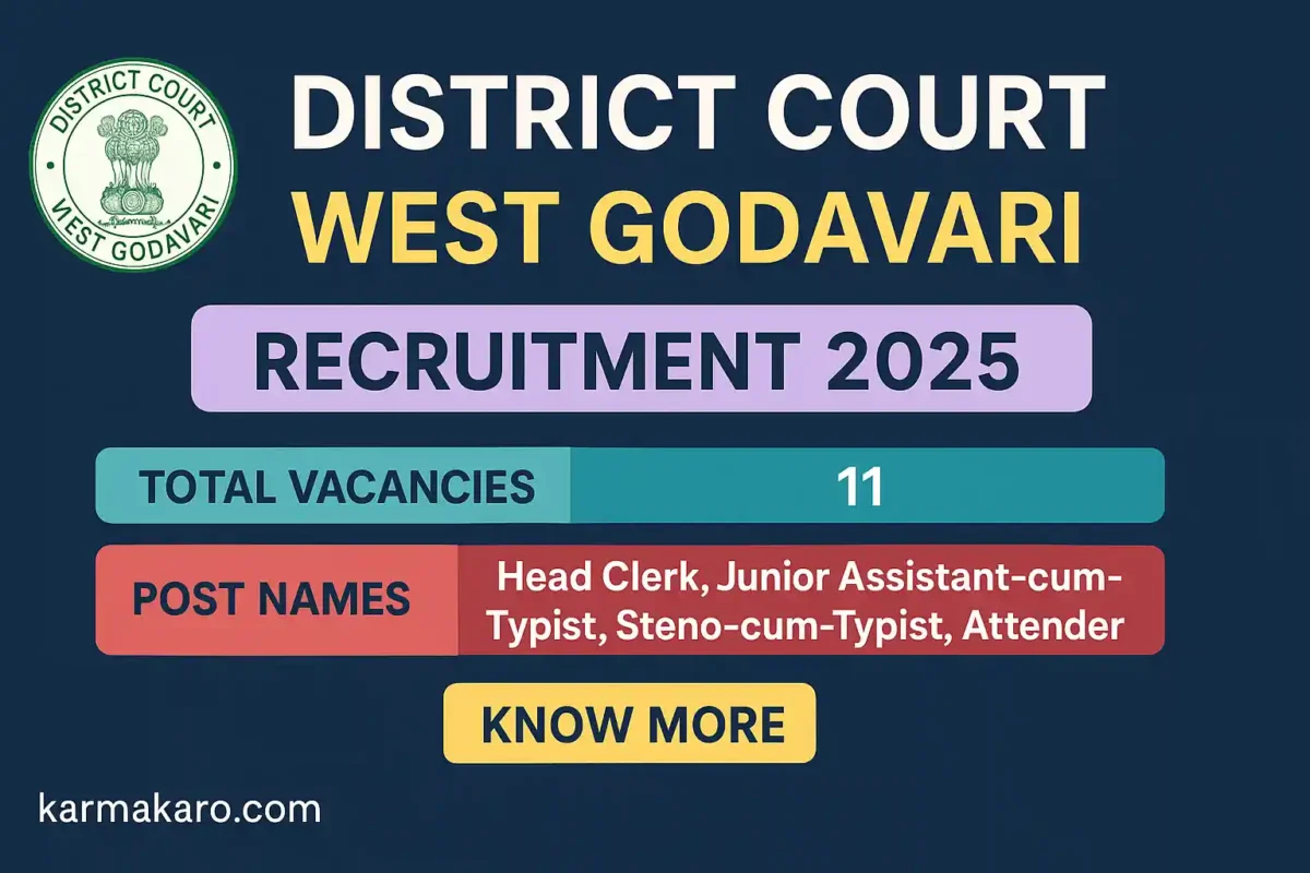 District Court West Godavari Recruitment 2025