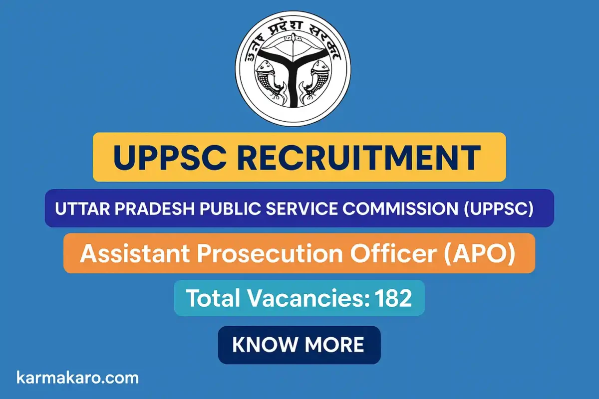 UPPSC APO Recruitment 2025 Apply Online for 182 Assistant Prosecution Officer Posts