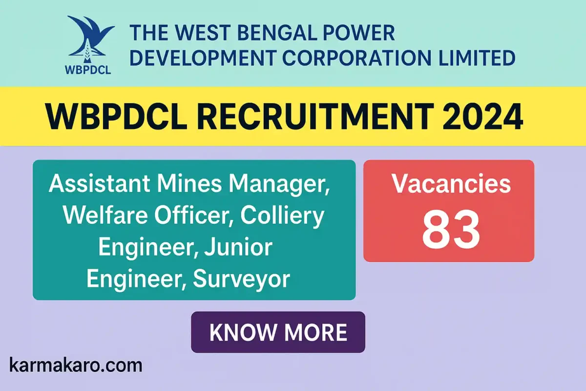 WBPDCL Recruitment 2025 Apply Online for 83 Mining Posts