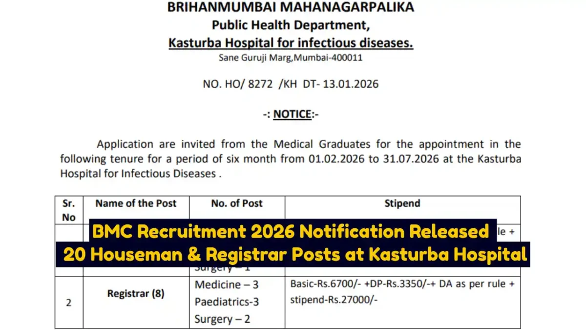 BMC Recruitment 2026