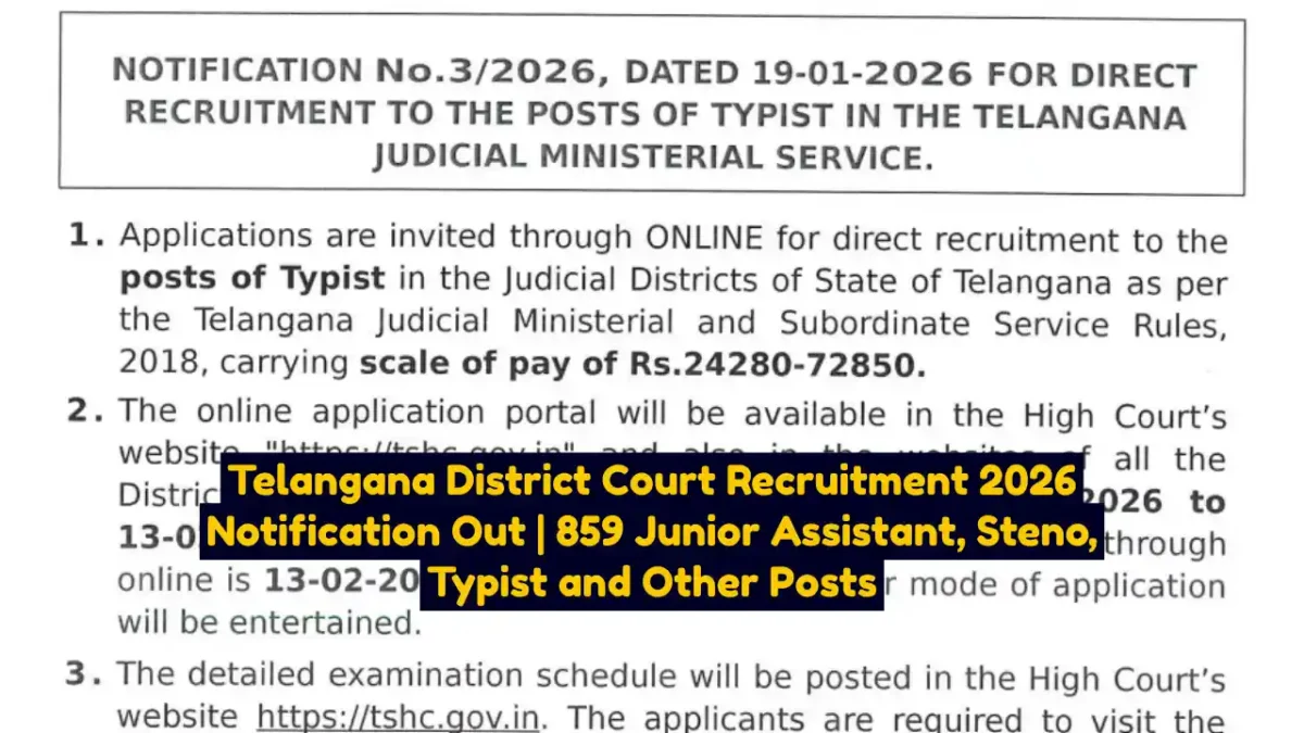 Telangana District Court Recruitment 2026