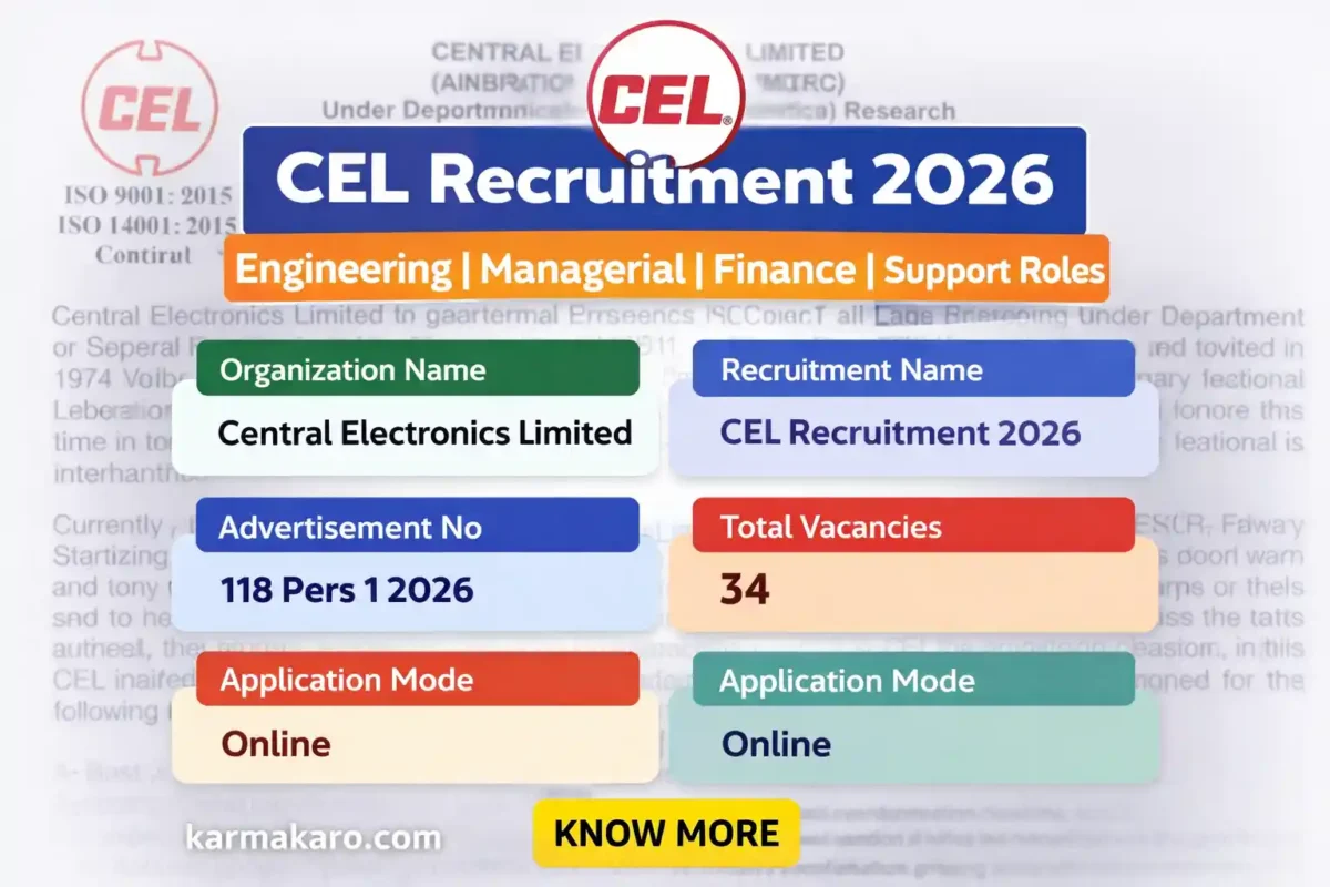 CEL Vacancy 2026