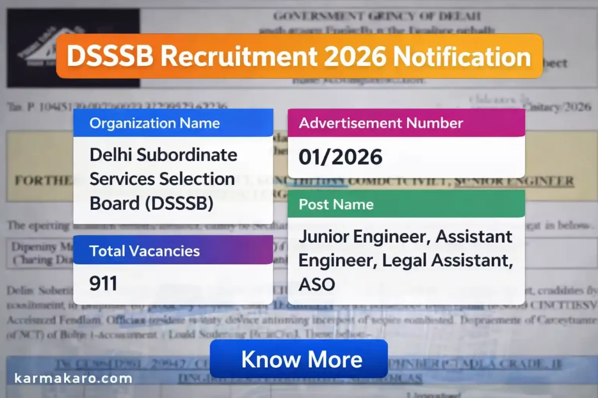 DSSSB Recruitment 2026