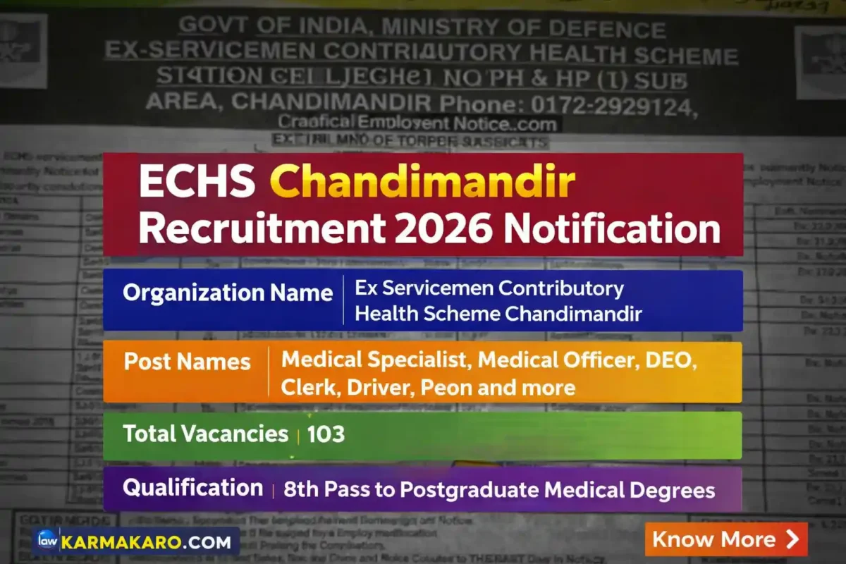ECHS Chandimandir Vacancy 2026