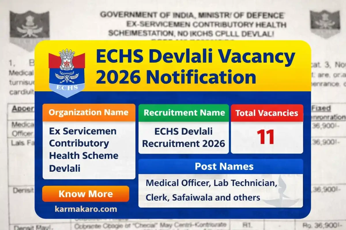 ECHS Devlali Recruitment 2026