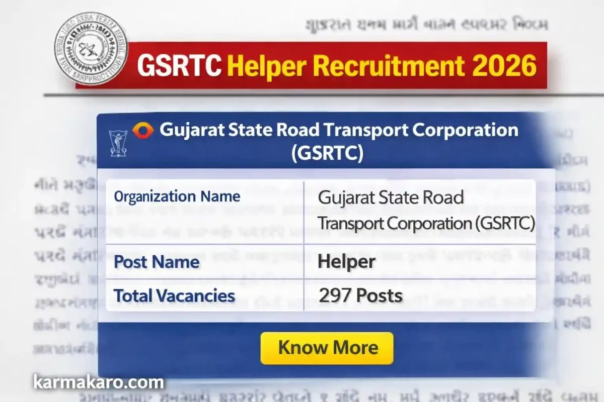GSRTC Helper Recruitment 2026