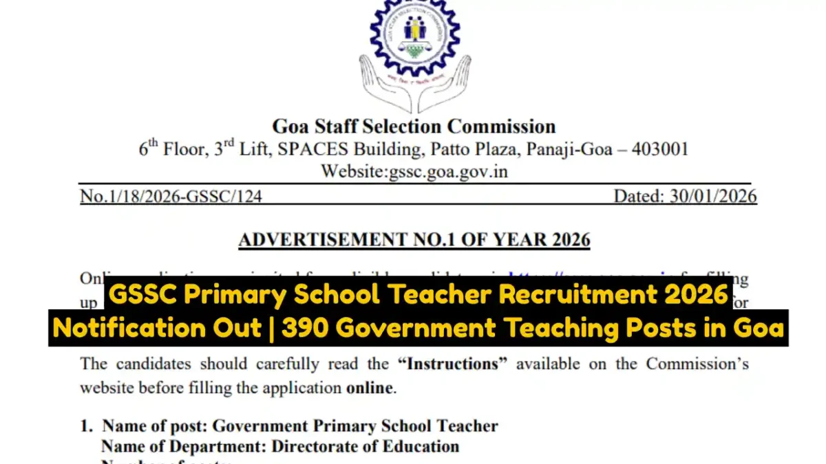 GSSC Primary School Teacher Recruitment 2026