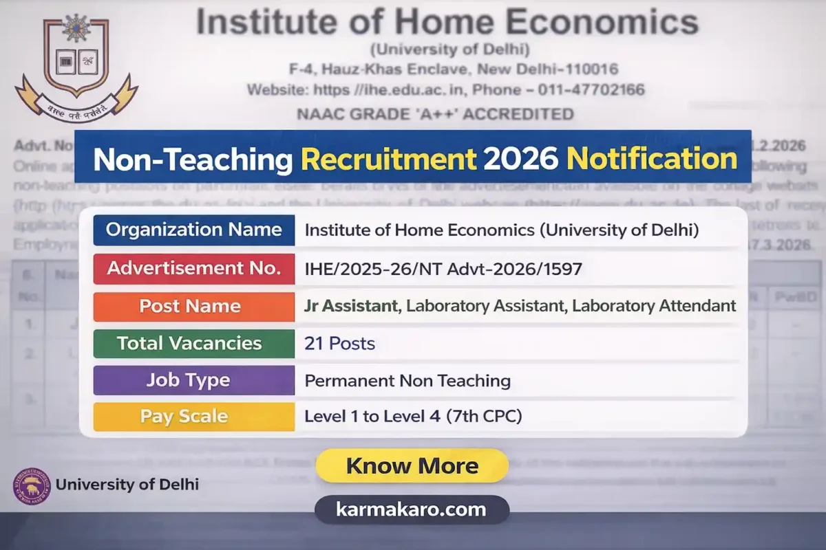 IHE Delhi University Recruitment 2026