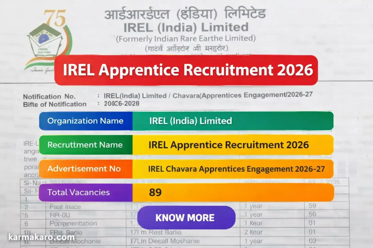 IREL Apprentice Recruitment 2026