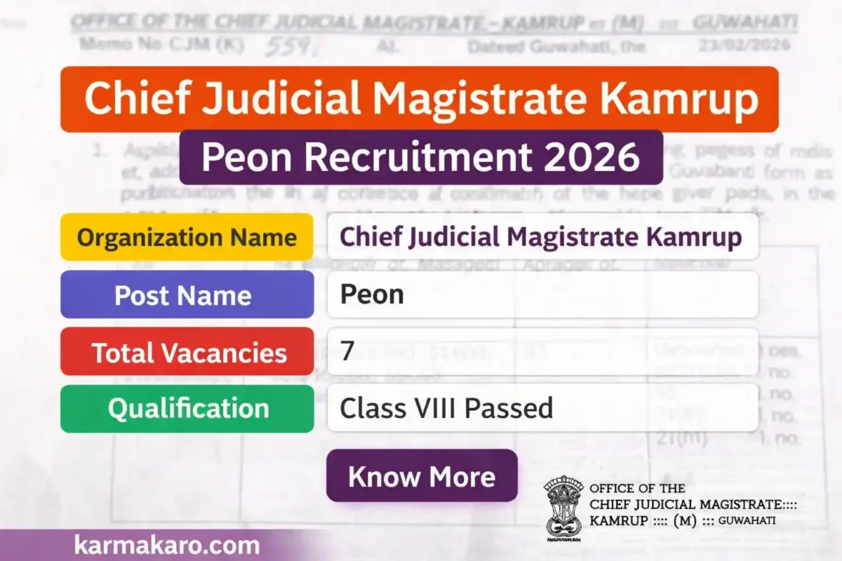 Kamrup Court Peon Recruitment 2026