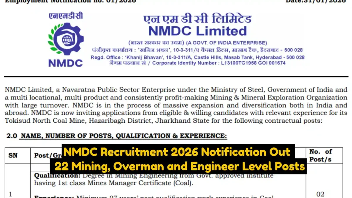 NMDC Recruitment 2026