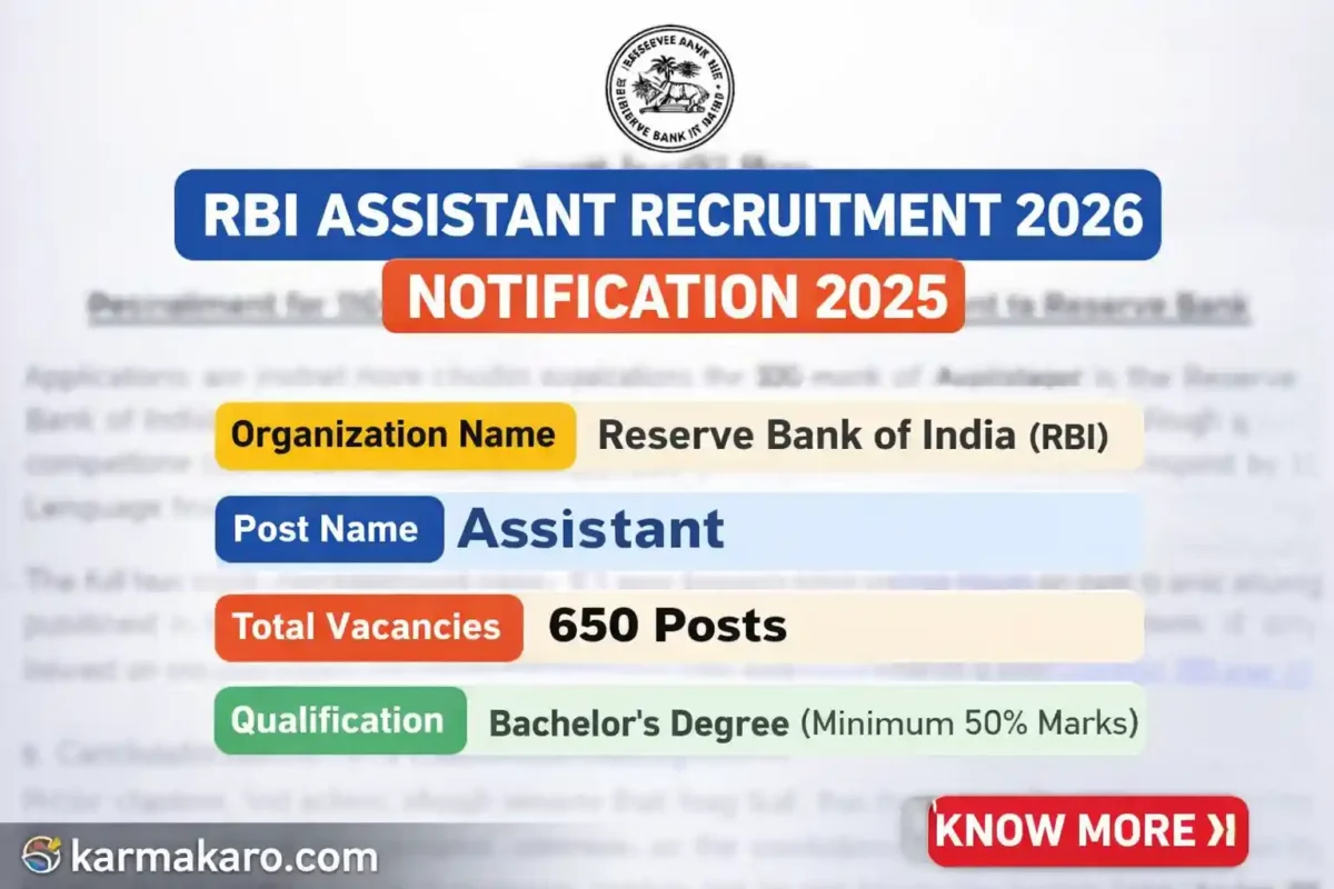 RBI Assistant Recruitment 2026