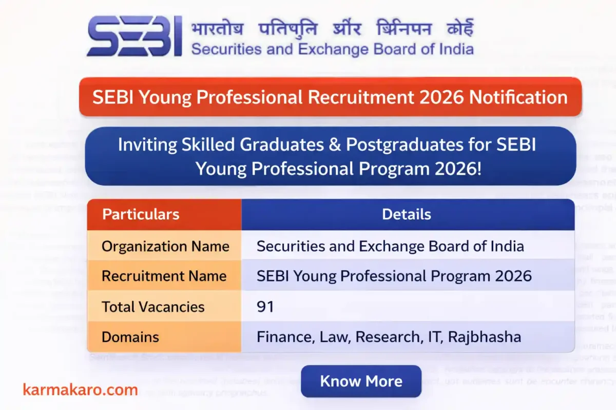 SEBI Young Professional Recruitment 2026