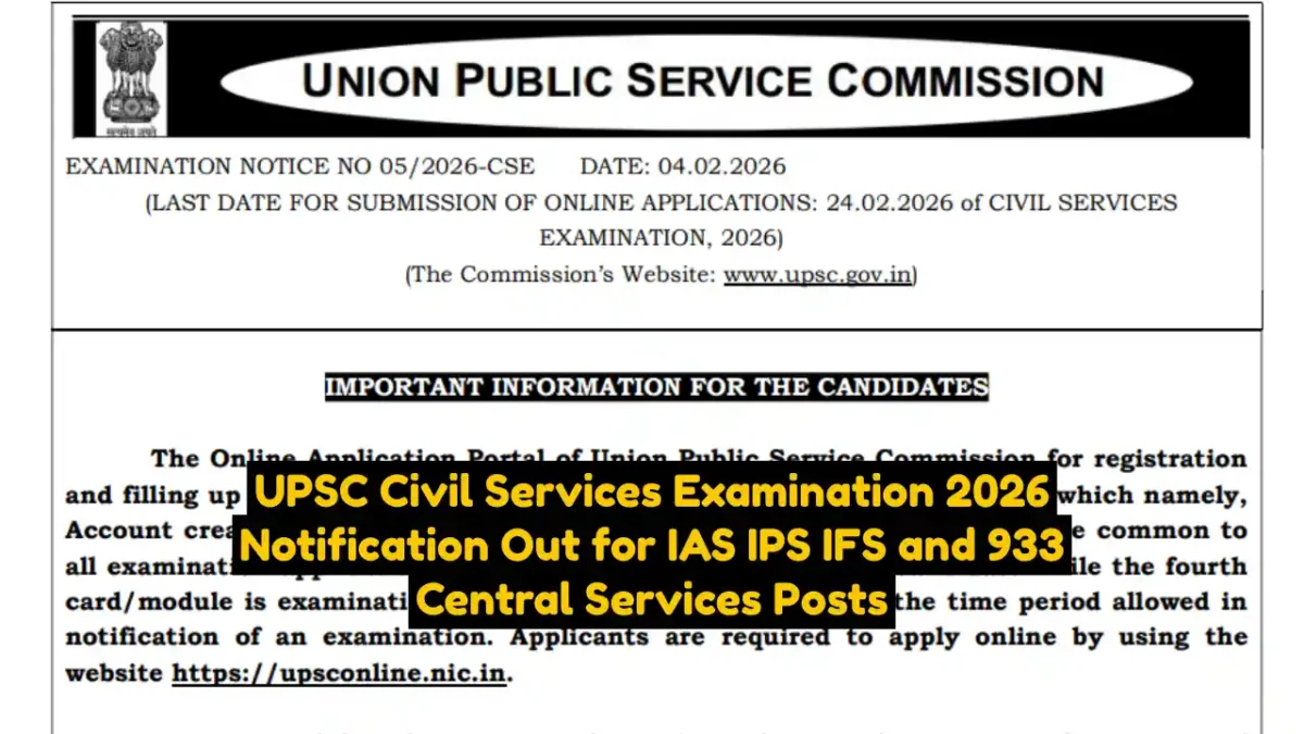 UPSC Civil Services Examination 2026