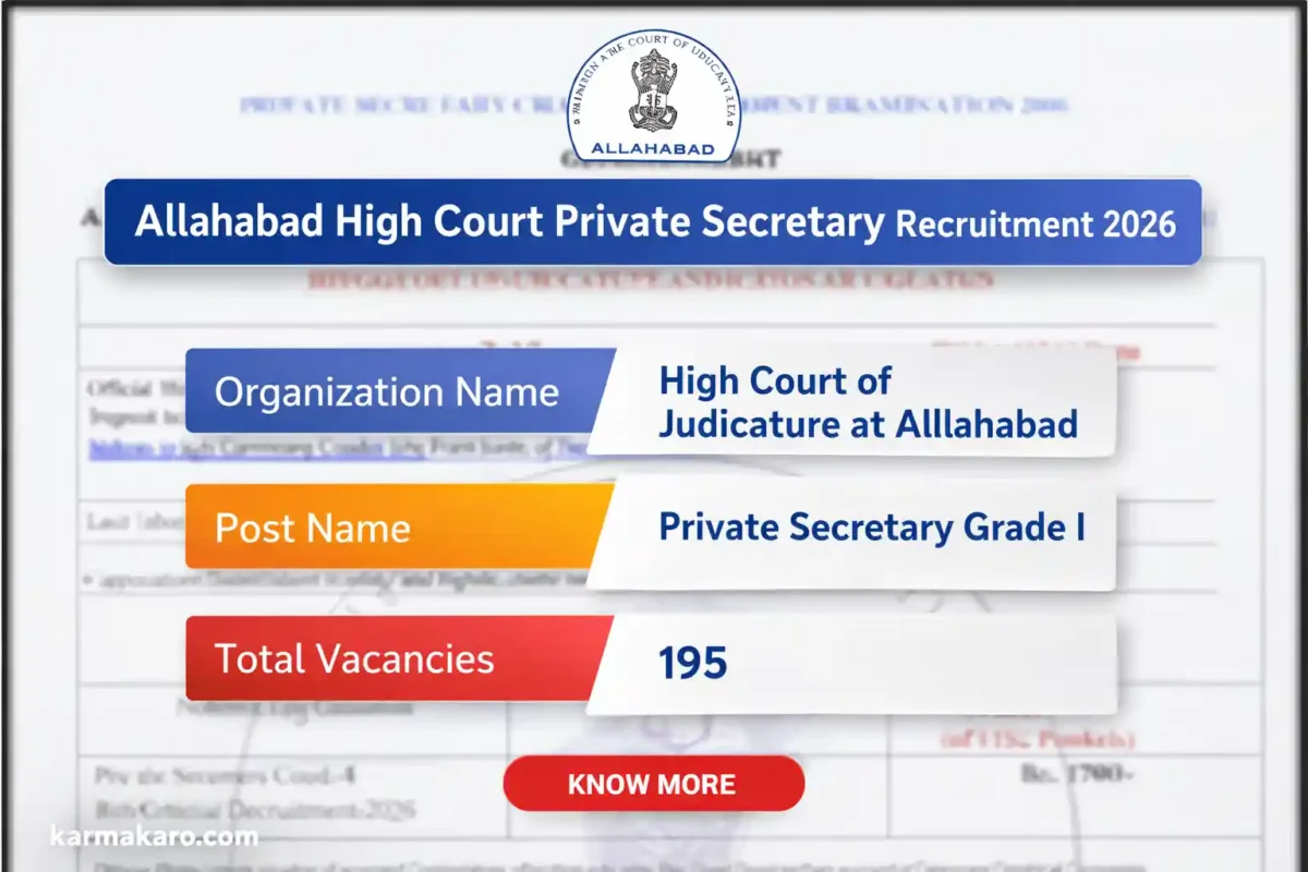 Allahabad High Court Private Secretary Recruitment 2026