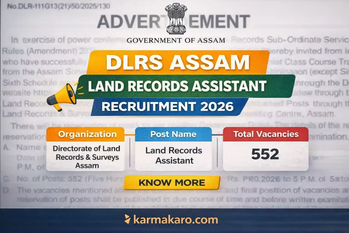 DLRS Assam Land Records Assistant Recruitment 2026