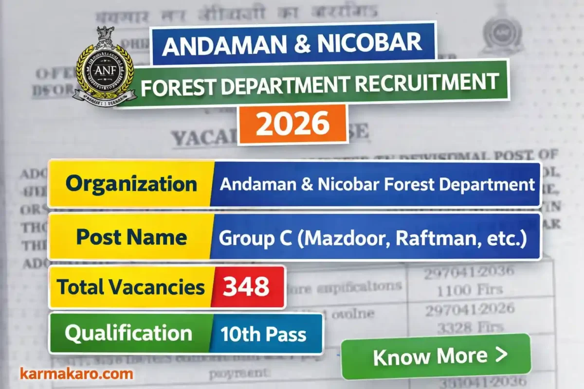 Andaman & Nicobar Forest Department Recruitment 2026