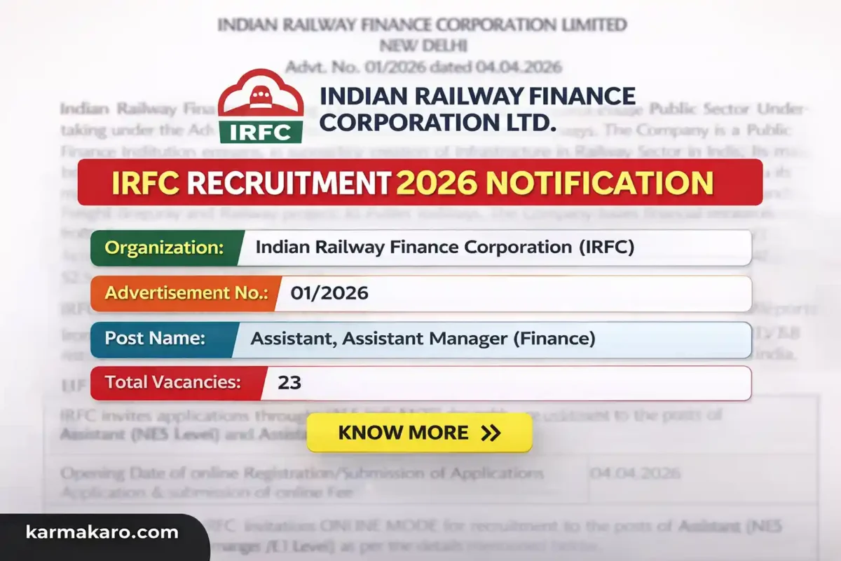 IRFC Recruitment 2026